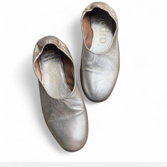 Pedro Garcia gold ballet flats almundena gym slipper pebble leather sz 39 US 9 - Picture 2 of 8